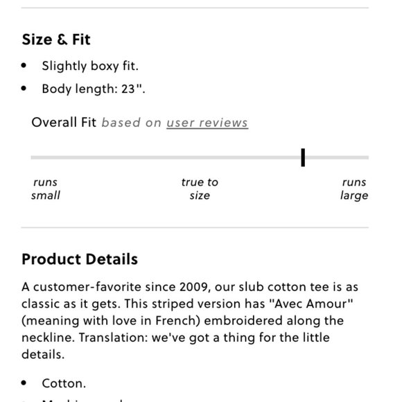 J. Crew | Avec amour T-shirt NWT (Sz S) - Picture 6 of 6